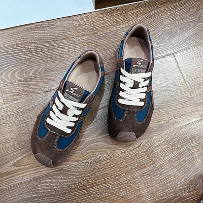 Damenlederschuhe Herbstschuhe Damen neu vielseitig Retro Sport Damen lässig Damen