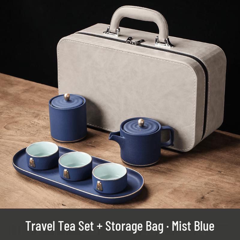 Chaxun Coarse Pottery Travel Gongfu Tea Set