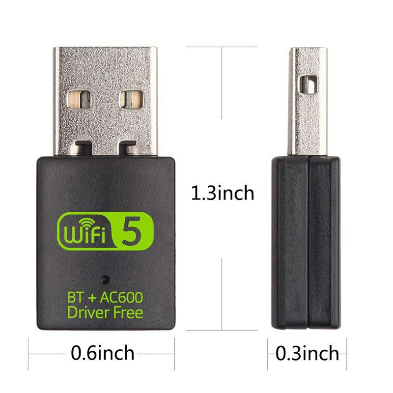600Mbps Usb Wifi Bluetooth Adapter Dual Band 2.4/5.8Ghz Wireles Rtl8821Cu Dongle