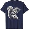 HOT SALE Rock Otter Plays Guitar T-shirt Squirrel Plays Guitar Street Wear Rock Cat Music Graphics Say Tee Novelty Soft T-shirt