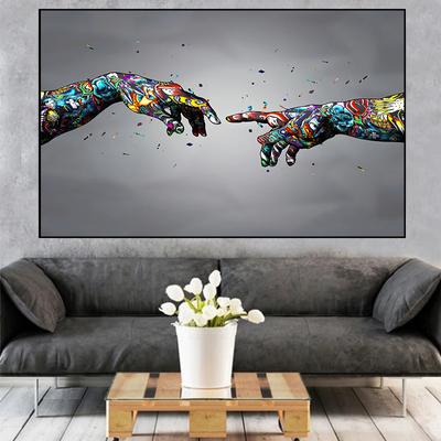 Gesture Graffiti Art Canvas Painting Abstract Posters and Prints Modern Pop Art Wall Pictures for Living Room Home Decor