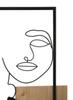 Wandpaneel Gesichter Eisen und Holz Cm 63X2X90