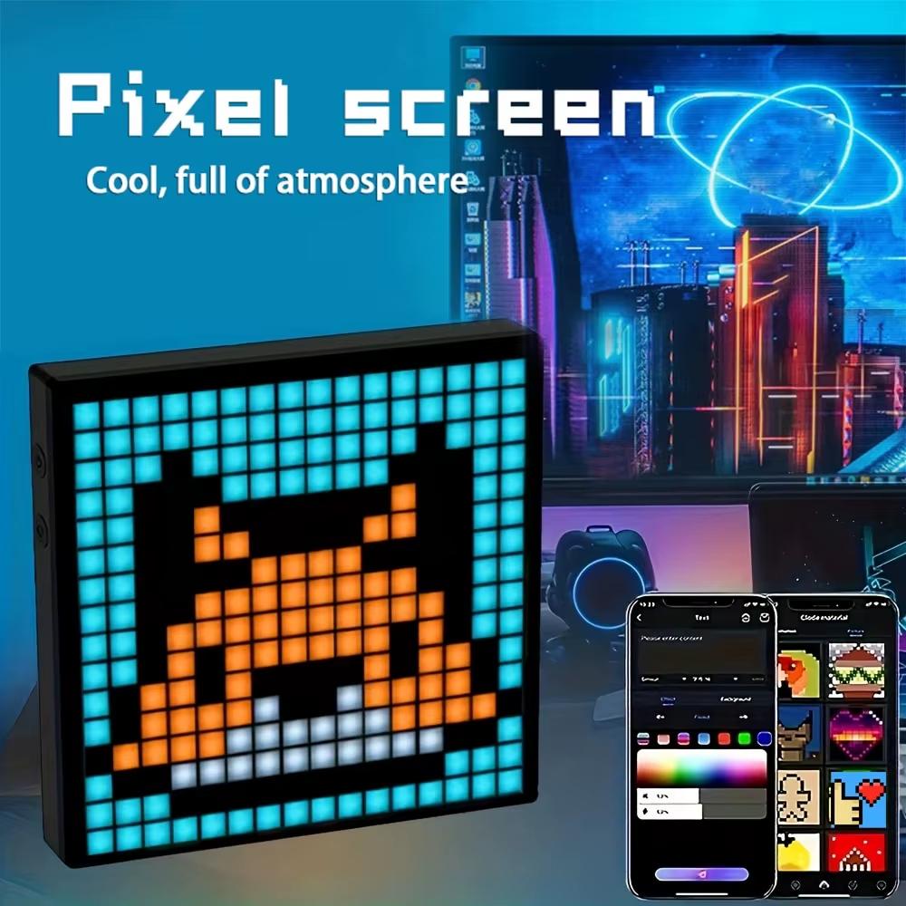 DIY Smart LED Pixel Matrix Panel Programmable Animation Display Screen APP Control Pixel Art Sign for Gaming Anime Room Decor
