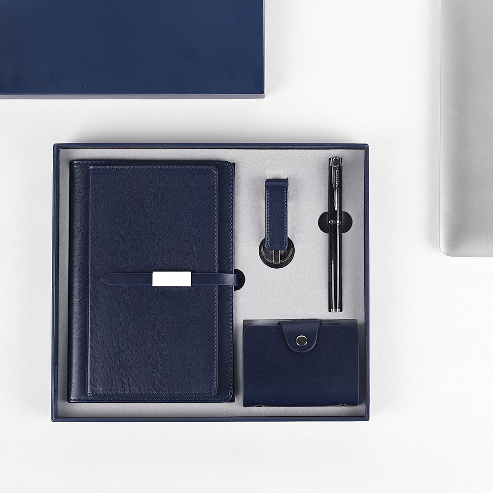 Customer Gift Notebook Set Business Card Holder Give Aways Men Corporate Luxury Business Custom Promotional Gifts Set