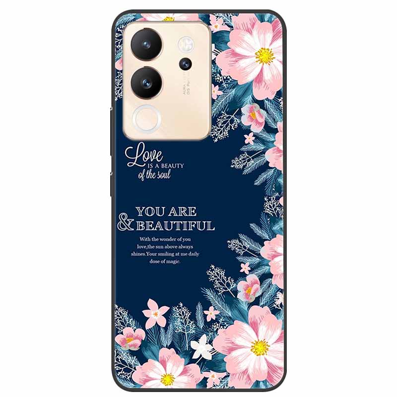 For Vivo V30 Lite Case 6.67'' Silicone Painted Soft TPU Protective Cover for Vivo V 30 Lite 5G Phone Cases V30Lite V2314 Cartoon