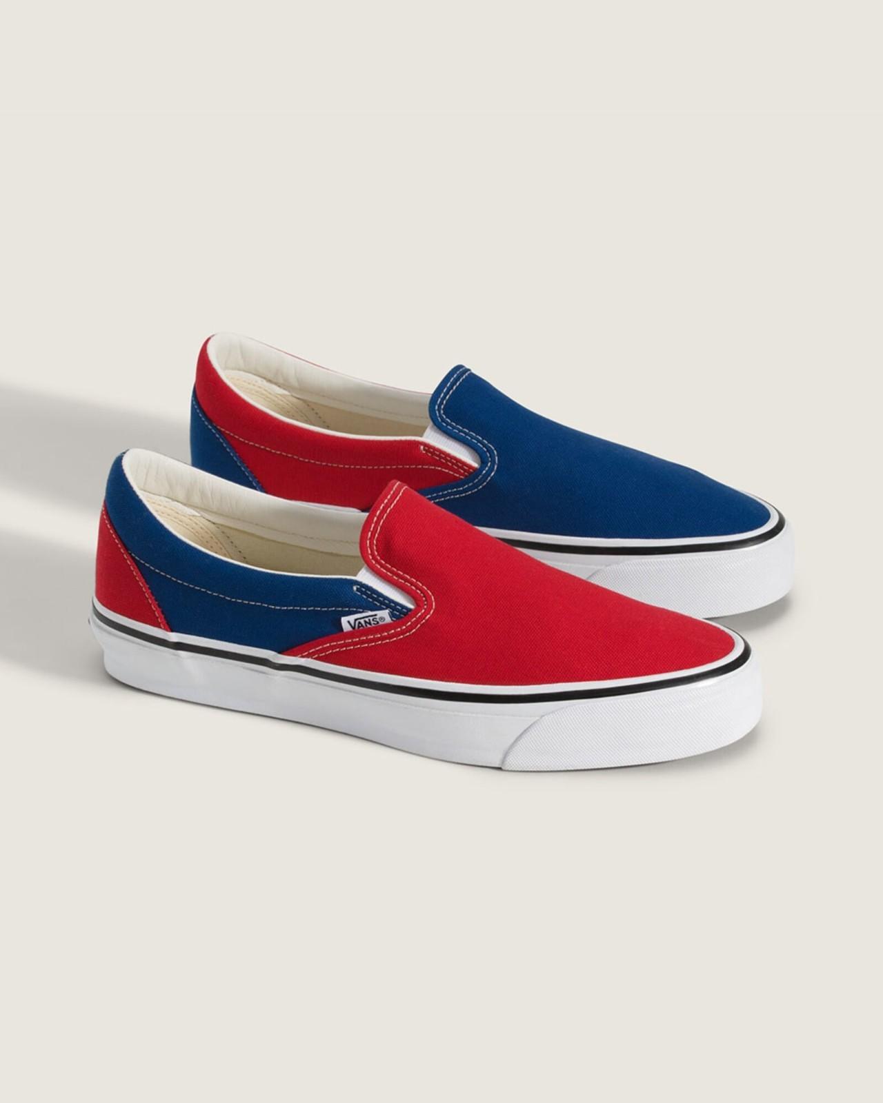 VN000EBPZ11 Engineered Garments OTW by Vans Classic Slip-On 98 Red Navy (Men s) 10
