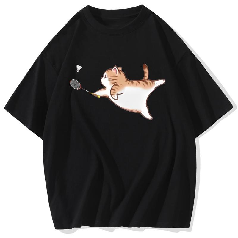

Summer Funny Cat D Print Women Casual TShirt Women Men Harajuku T Shirts Girl Boy Casual Fashion Clothes Tee S