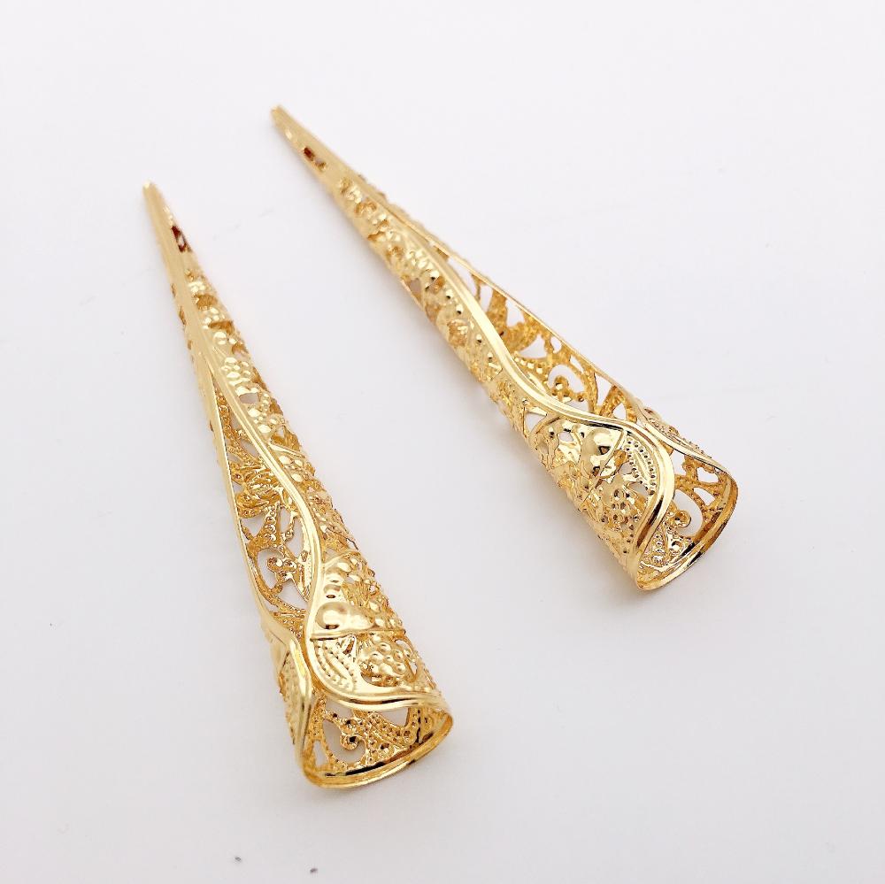 Style Costume Hollow Knuckle Rings Nail Rings Set Belly Dance Accessories Finger Tip Protection