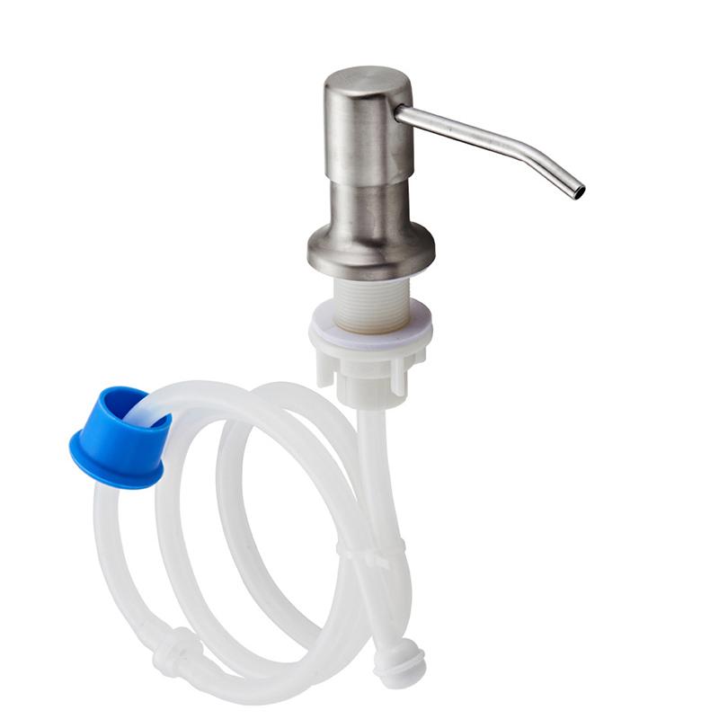VGX Iiquid Soap Dispenser With Extension Tube Kit and Bottle 304 Stainless Steel Pump Head For Kitchen Sink Bathroom Accessories