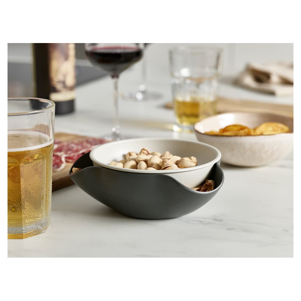 Joseph Joseph Serving Bowl Gray Regular Size Dishwasher Safe Plastic 20156 Double-Dish [Genuine Product]