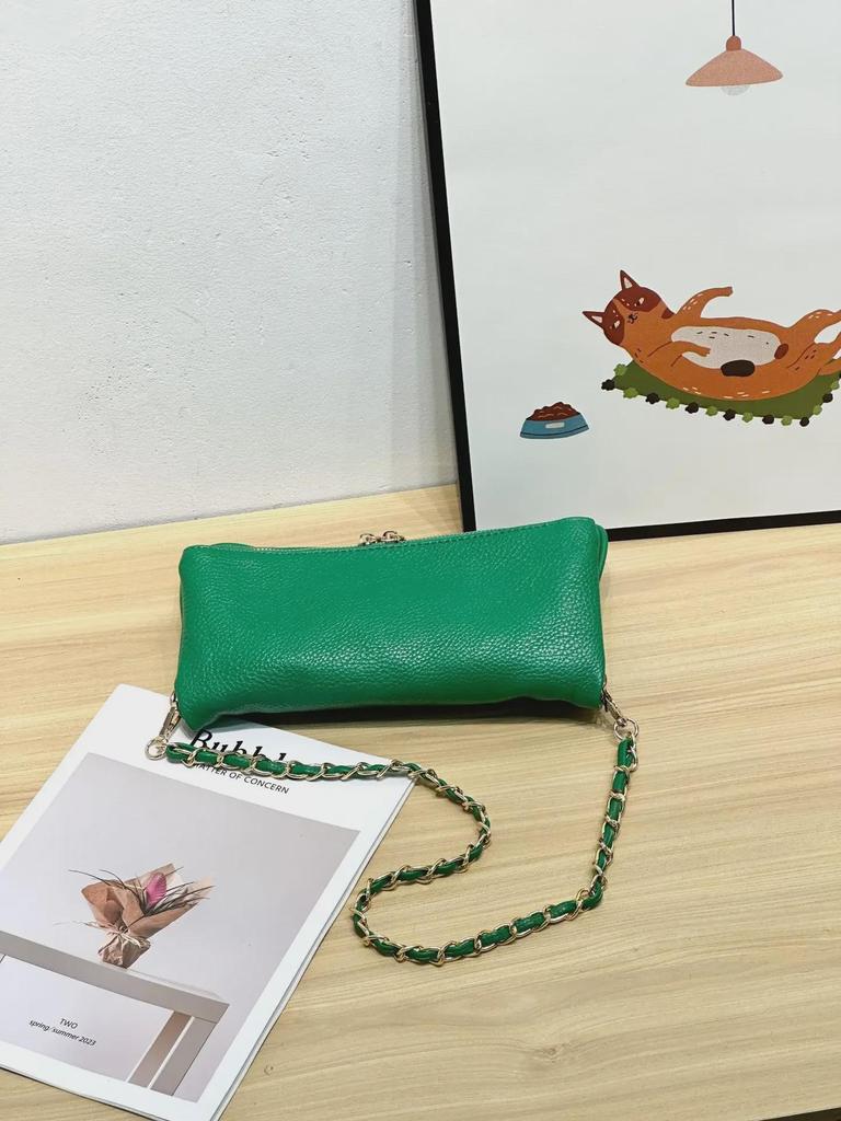 Trendige Umhänge-Schultertasche mit Litschi-Muster - Schlichtes, vielseitiges Design