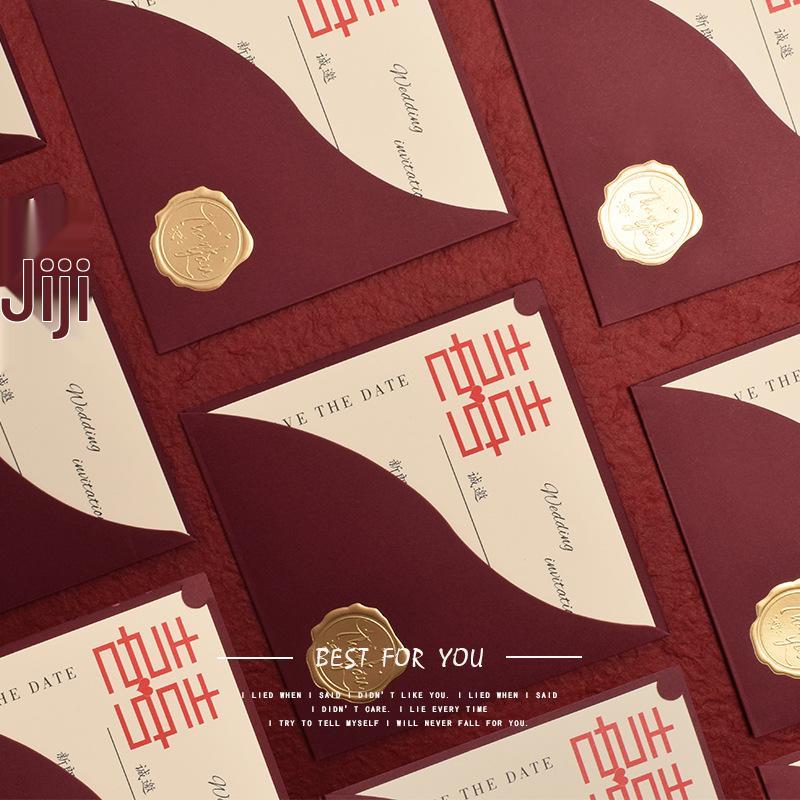 Personalized Handwritten Chinese Style Creative Wedding Invitation Card