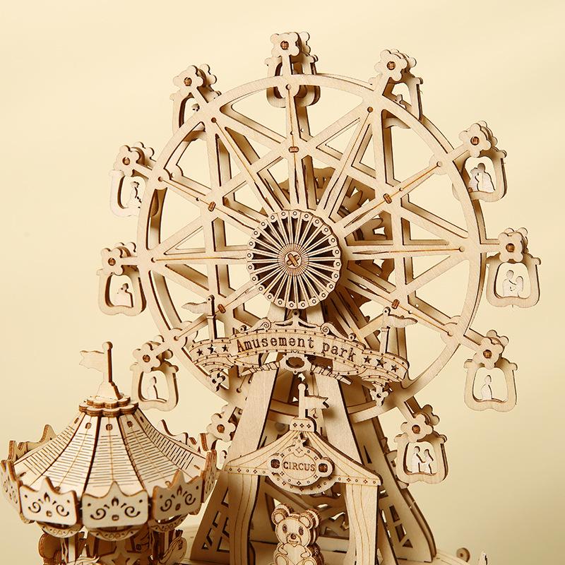 3D Wooden Fantasy Playground Jigsaw Puzzle - Educational Toy & Display Ornament for Children