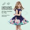 Summer New European And American Style Children'S Pure Cotton Printed Dress Girls' Short-Sleeve Princess Dress Children'S Clothing