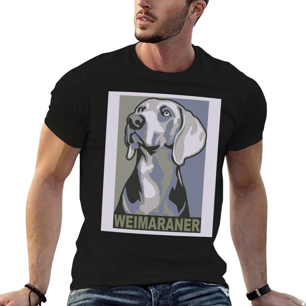 Posterstyle Portrait of a Weimaraner TShirt Heavy Duty Casual Work Tee