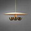 Mid Century Italian Sputnik Chandelier 1950s Modern Raw Brass 4-Light Pendant Ceiling Fixture Kalmar Italian Dining Modern Brass Chandelier