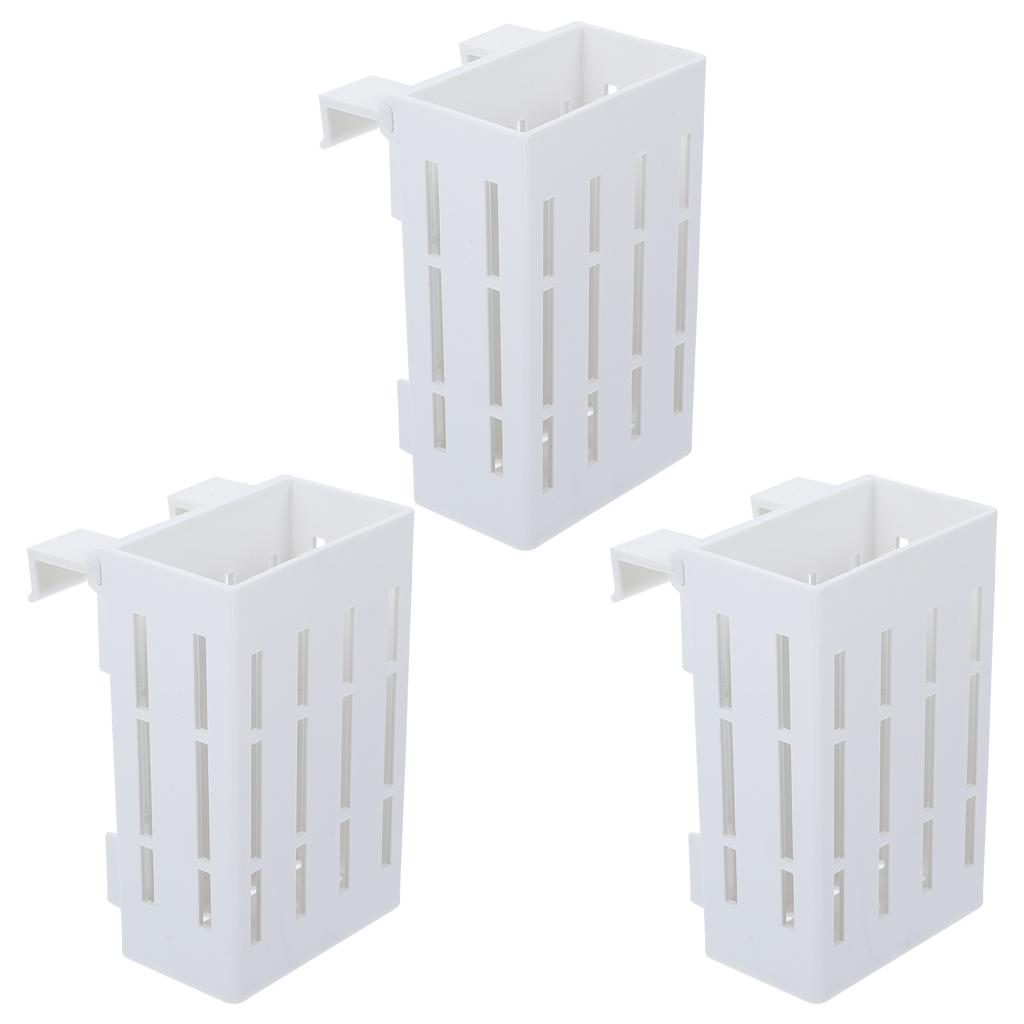 3 Pcs White Aquarium Plant Holder with Holes Professional Practical Pot For Plants Aquarium Fish Tank Plant Stand for Aquatic