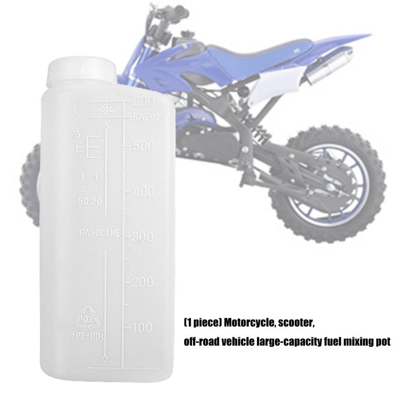 Large Capacity Fuel Mixing Bottle For Motorcycles Dirt Bikes With Precisions Gradations Plastic Construction