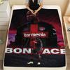 Victor Boniface Printed Flannel Blanket, soft throw for bedroom sofa, washable, fan merchandise, great gift.