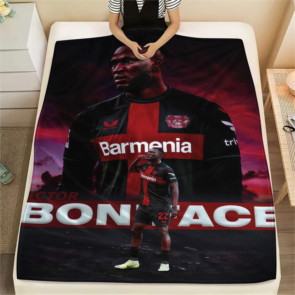 Victor Boniface Printed Flannel Blanket, soft throw for bedroom sofa, washable, fan merchandise, great gift.