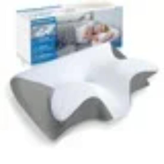 Schlafkissen aus Memory-Schaumstoff, Schmetterlingsform, langsame Rückfederung, entspannende Linderung von Nackenschmerzen, ergonomisches orthopädisches Konturkissen