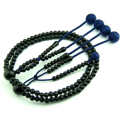 Myorenka Prayer Beads Nichiren Sect Men Shakuni Ebony Bontenbo Hon Ceremony Prayer Beads 108 Beads Lotus Bead Bag Included Natural Wood Funeral