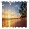 High-Density Blackout Curtains Beach Curtains Seaside Vacation Series 9 Digital Printing Blackout Curtains