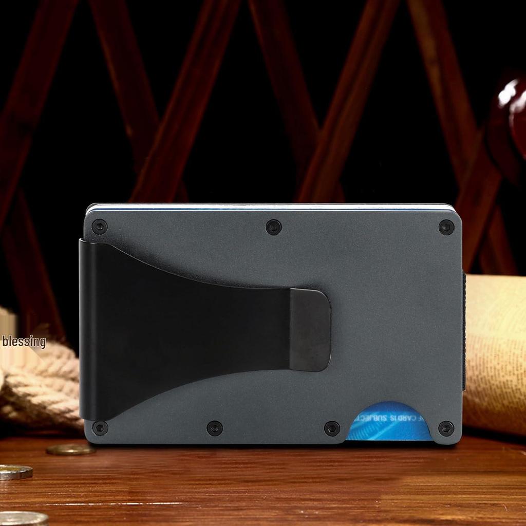Aluminum Alloy RFID Anti-Theft Ultra-Thin Metal Card Holder Wallet for Men