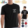 Individuelles, voll personalisiertes T-Shirt mit Aufdruck von LOGOS & TEXT VORNE & HINTEN