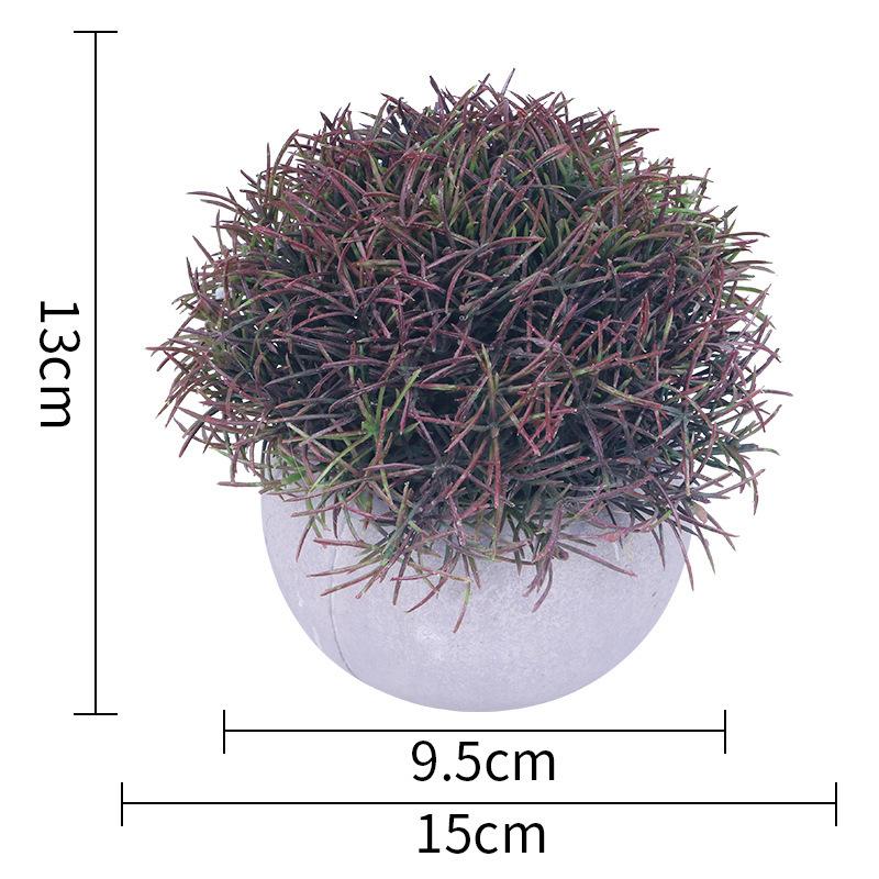 Planta de Simulación Planta en Maceta Decoración de Escritorio de Oficina Adorno de Planta Verde Planta en Maceta Bola de Hierba Planta Verde Milán Eucalipto