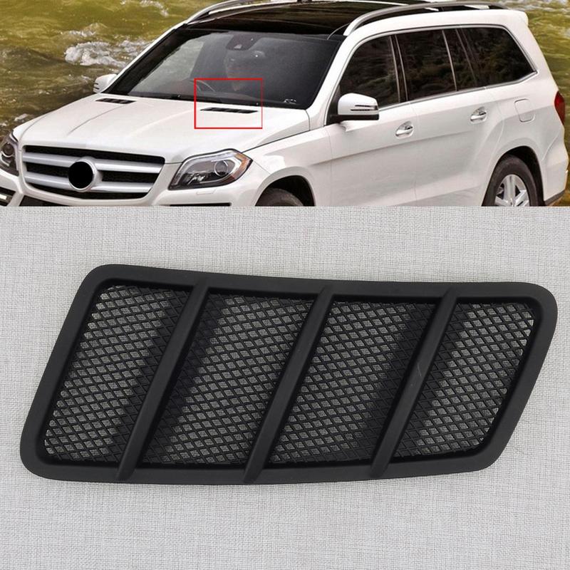 1668800105 Upper Front Hood Bonnet Grille Grill Vent Cover Trim Black Fit for Mercedes Benz W166 GL ML 2012 2013-2015 Left ABS