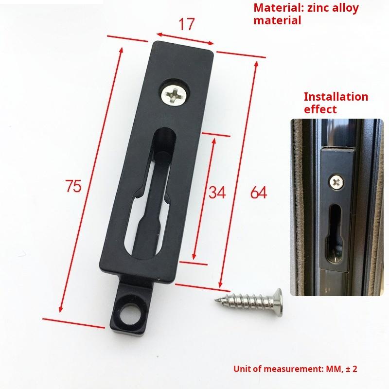 Aluminum Alloy Kitchen Balcony Sliding Buckle Lock Seat Screw Sliding Window Lock Seat Lock Nail Accessories