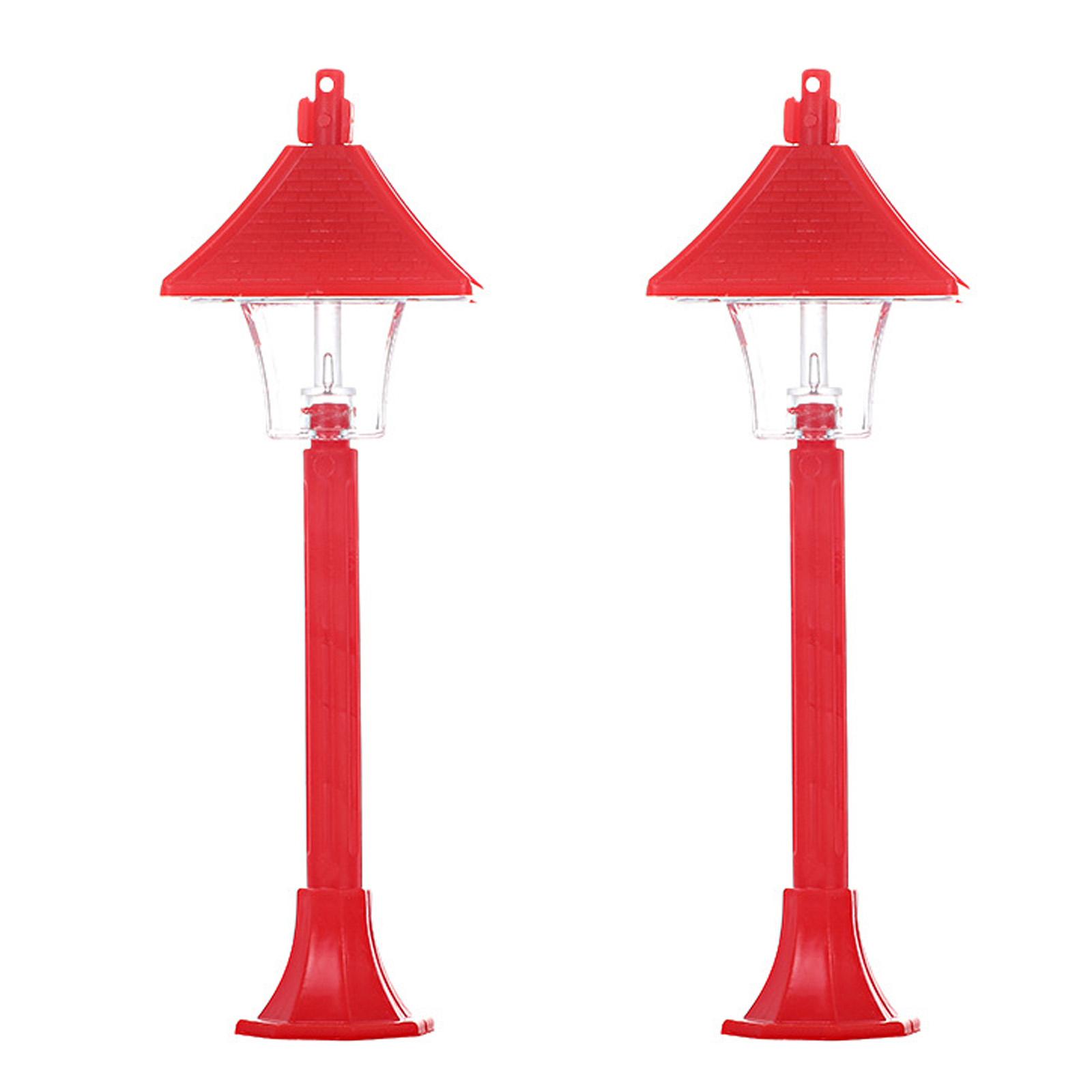 

Миниатюрная модель уличного освещения для кукольных домиков, украшения садовой дорожки, сцены, аксессуары для показа, модель ландшафтного светильника 2 шт. 6