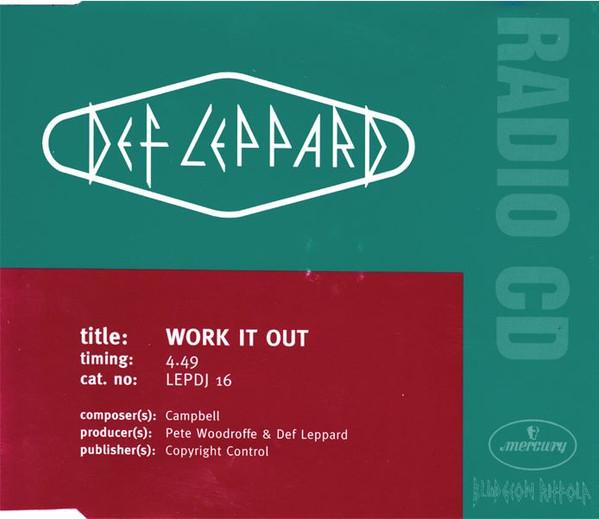 

CD DEF LEPPARD - Work It Out LEPDJ16PROMO Bludgeon Riffol 1996 UK Rock Used