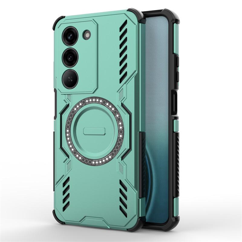 

Для Realme 14x Чехол Realme 14x Чехол Рассеивание тепла Магнитная беспроводная зарядка Защитные чехлы для телефона Для Realme V60 Pro Funda Realme V60 pro зелёный