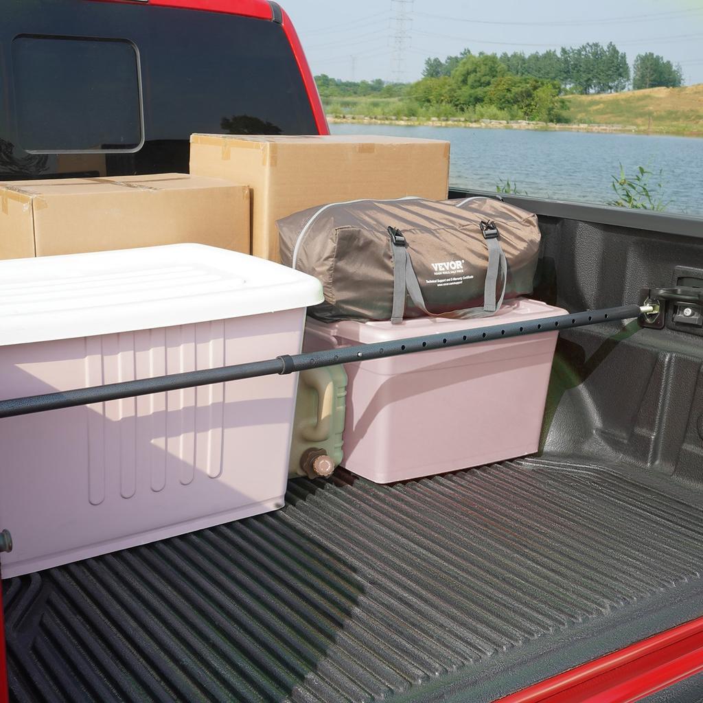 Adjustable Cargo Bar Pickup Truck Bed Holder Ratcheting Stabilizer 40"-73"