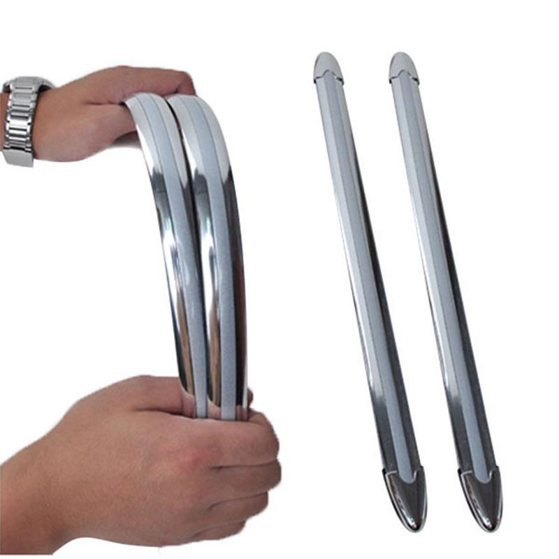 4pcs Car Edge Anti-collision Strip Bumper Protector Protective Guard Bar Anti-rub Scrape Bumper Crash Styling Car