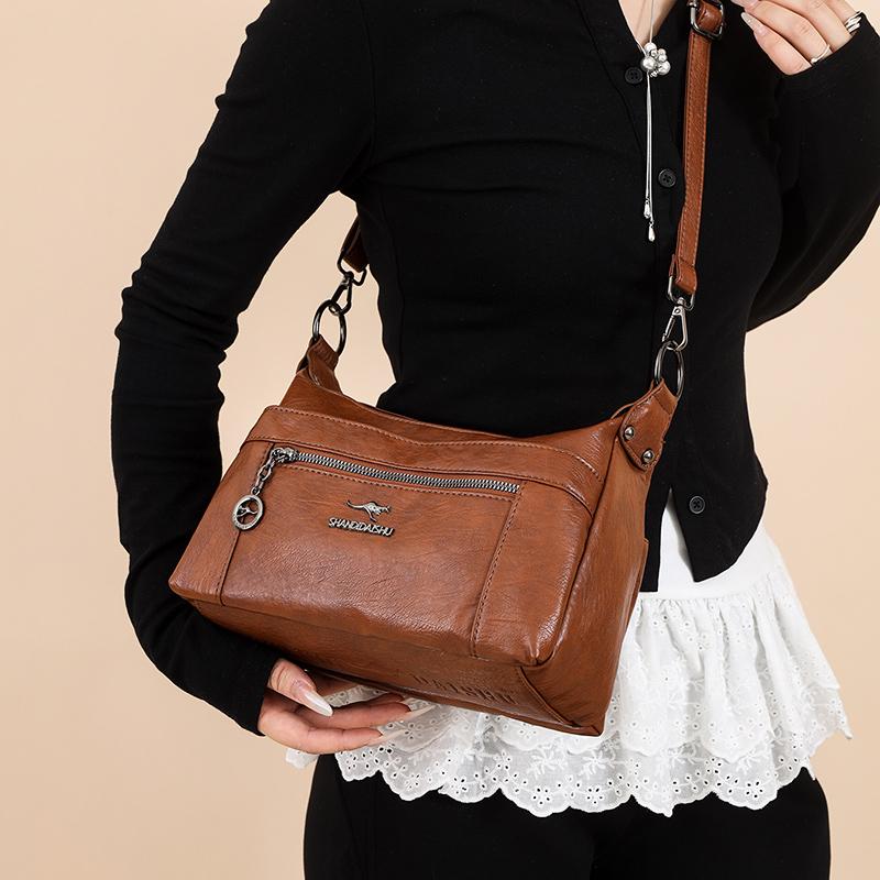 Large Capacity Small Square Bag Mother Bag Women's Shoulder Bag Multi-Layer Crossbody Bag