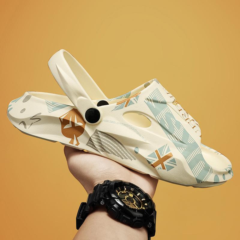 Fashion Men Slides Male Summer Shoes Outside Thick Sole Comfortable Home Men Slippers Outdoor Unisex Massage Shoes Hot Sale