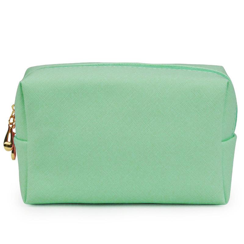 Cosmetic Bag Women Popular Product Pu Hand-Held Portable Square Waterproof Zipper Cute Travel Makeup Skincare Bag