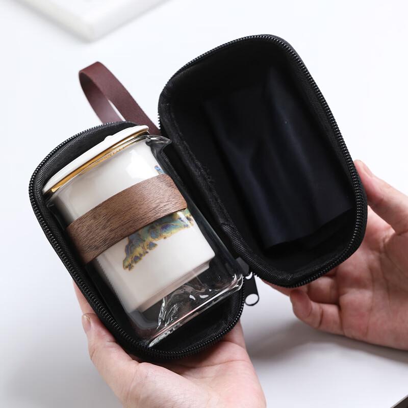 Chinese Ceramic Portable Kung Fu Travel Tea Set