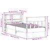 Solid Wood Bed without Mattress Wax Brown 75 x 190 cm Pine Wood