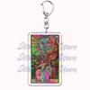 Popular Culture Halloween Tarot Card Keychains for Accessories Moon Luna Death Keyring Jewelry Fans Lovers Friends Reader Gifts