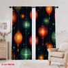 2pcs,2D Plane Printing Pattern Curtains Chinese Lanterns Seamless (3) Versatile Fabric (without Rod) Outdoor Decorations Ldeal