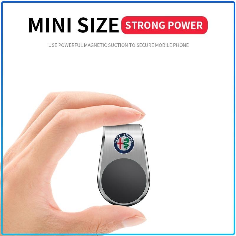 Car Magnetic L-shaped Car Dedicated GPS Phone Holder Emblem For Alfa Romeo 147 159 156 Giulietta Giulia Mito Spider Alpha Nheadrest