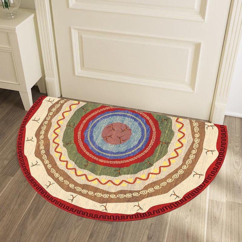 Simple Nordic Style Semi-circular Bath Mat Non-slip Bedroom Carpet High Quality Absorbent Mat Home Decoration Entrance Door Mats