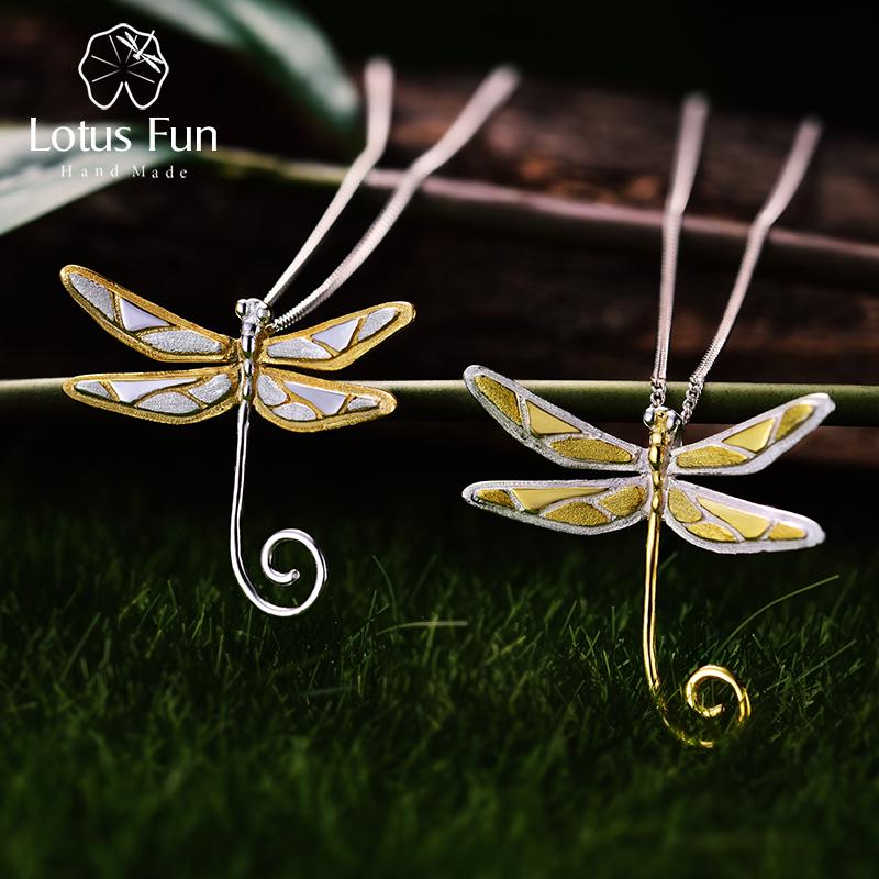 

Lotus Fun Cute Dragonfly Настоящее серебро 925 пробы ювелирные изделия Подвеска без ожерелья для женщин