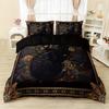 3pcs Duvet Cover Set (1*Duvet Cover + 2*Pillowcase, Without Core), Flower Animal Cat Print Bedding Set, Soft Comfortable