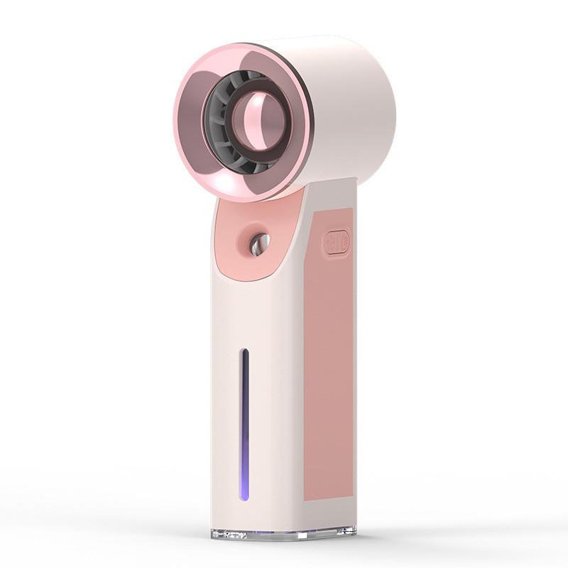 Portable Handheld Fan With Spray Usb Rechargeable For Cooling And Personal Use