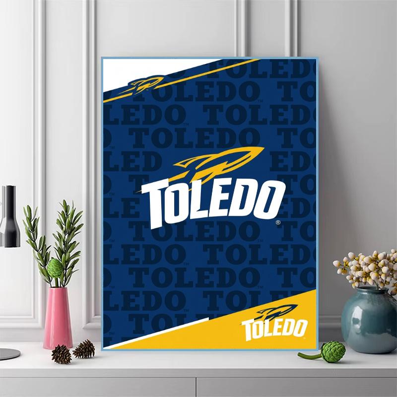 Toledo Rockets 100% Round Full Drill 5D DIY Diamond Painting Embroidery Cross Stitch Rhinestone Décor